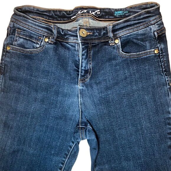 INC International Concepts Skinny Leg Regular Fit Jeans in Blue Wash Women’s 8P - Picture 3 of 12